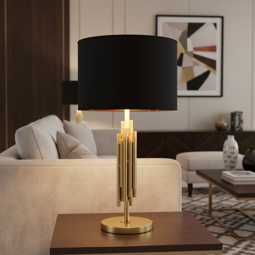 Nordic Table Lamp – Fabric Shade LED Light