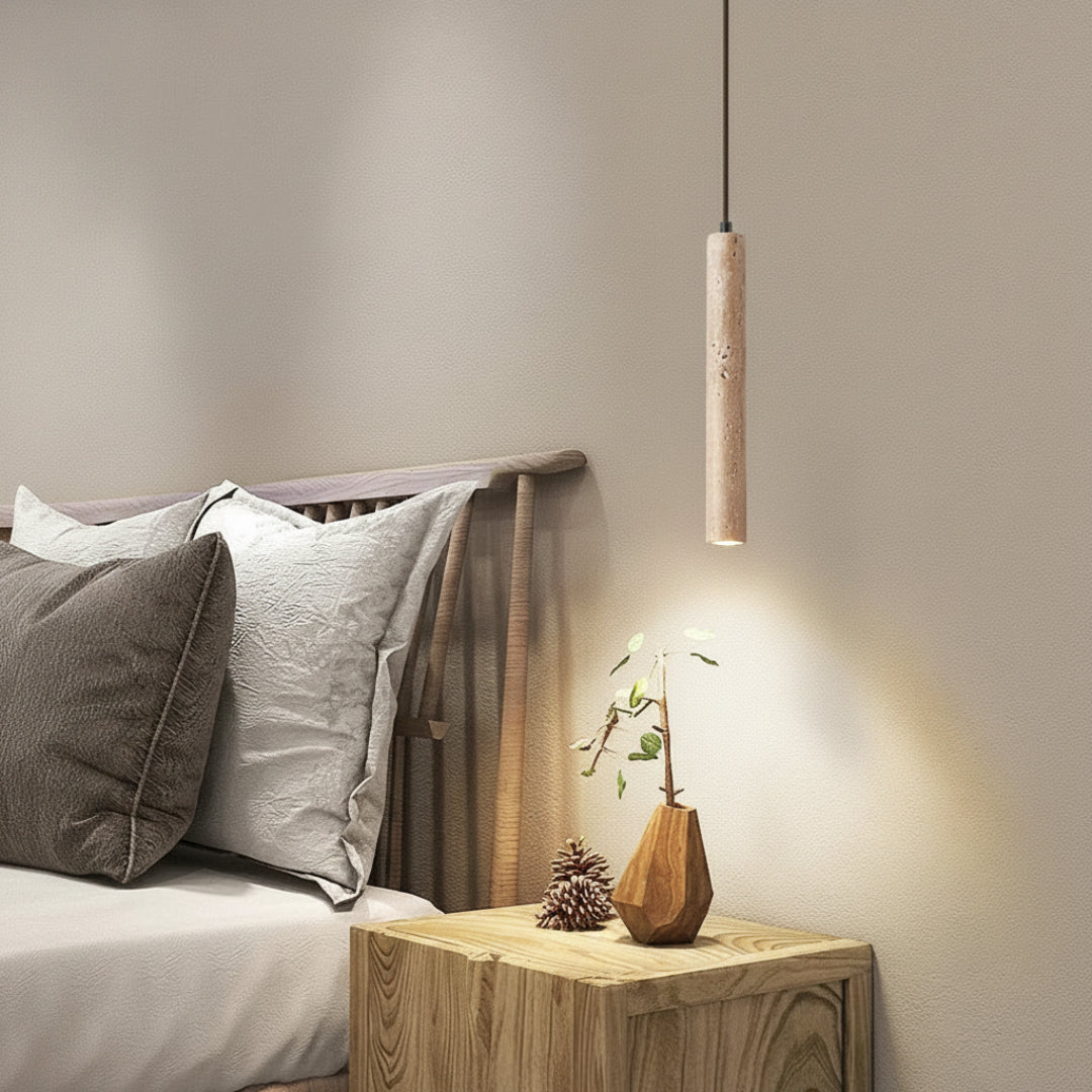 Stone LED Pendant Light – Slim Linear Design