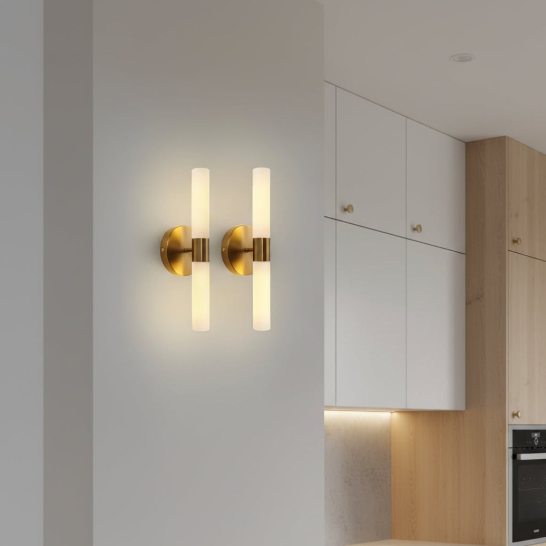 Modern White Glass LED Wall Lamp – Decorative Ambient Wall Light