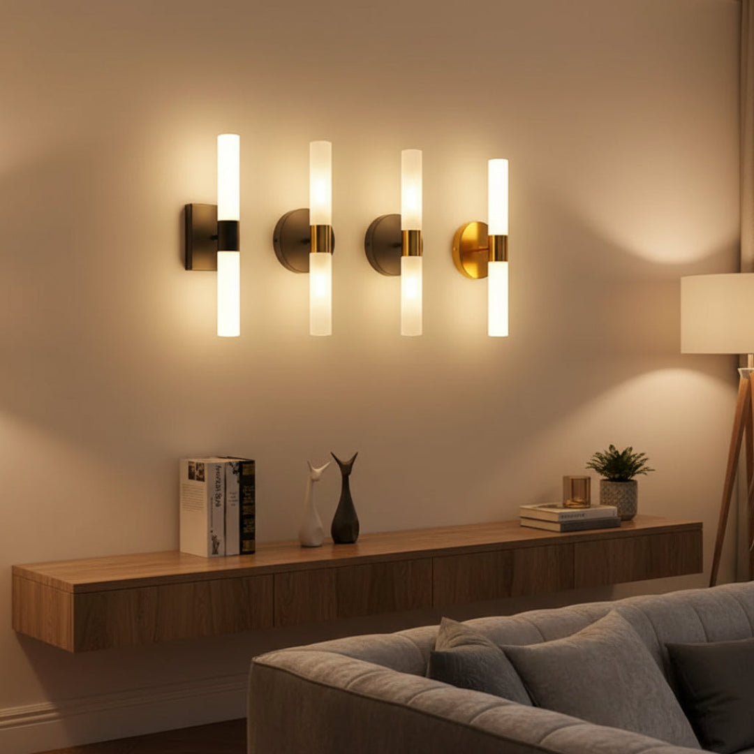Modern White Glass LED Wall Lamp – Decorative Ambient Wall Light