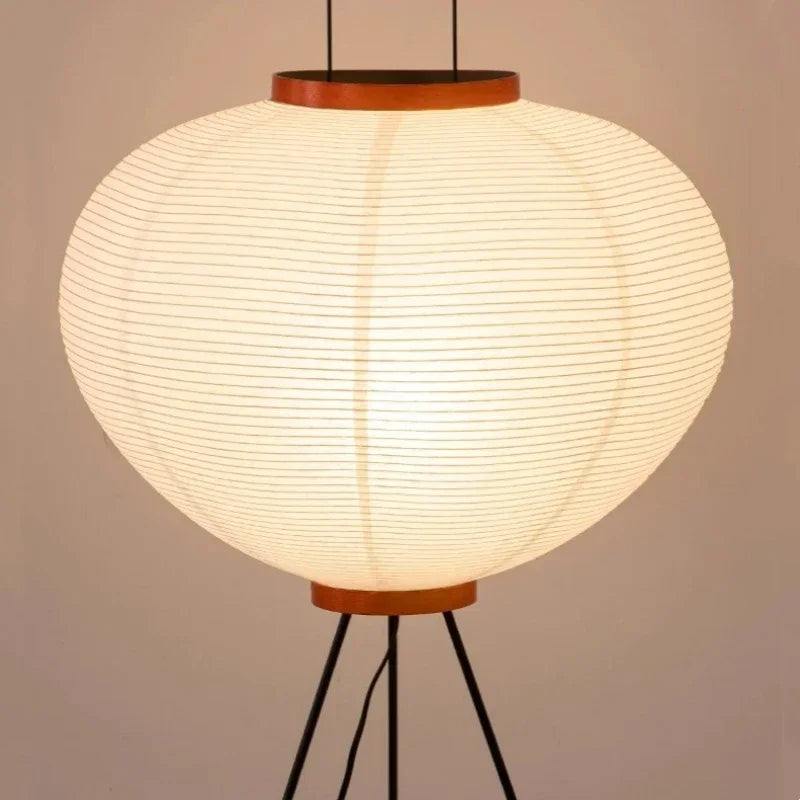 Japandi Rice Paper Floor Lamp – Minimalist Nordic Standing Lamp for Bedroom