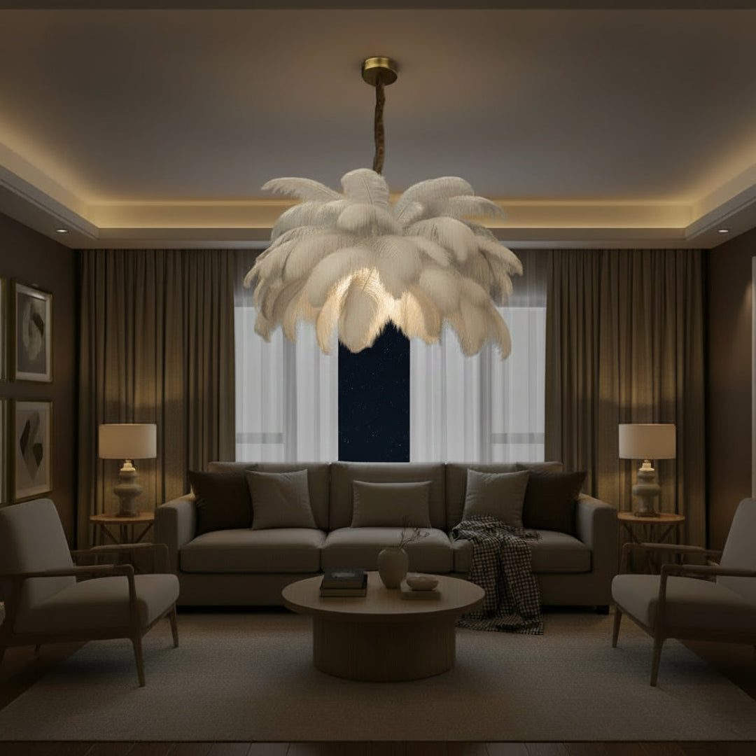 Feather Chandelier Ceiling Light – LED Pendant