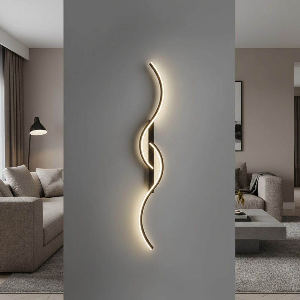 Modern LED Wall Lamp – Slim Strip Light with Remote Dimming for Bedroom & Living Room