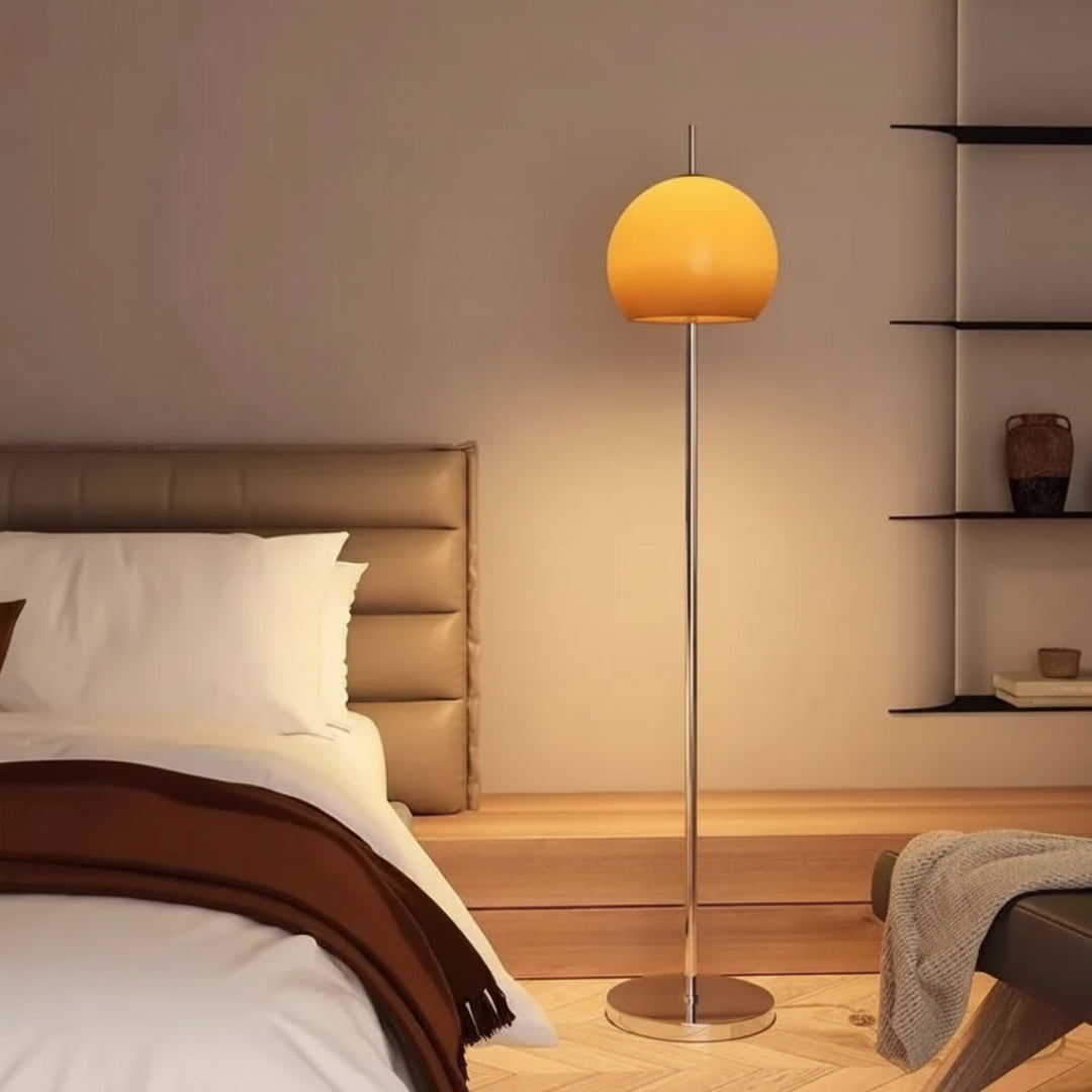 French Cream Retro Lamp – Glass Vertical Ambient Desk Light for Living Room & Bedroom