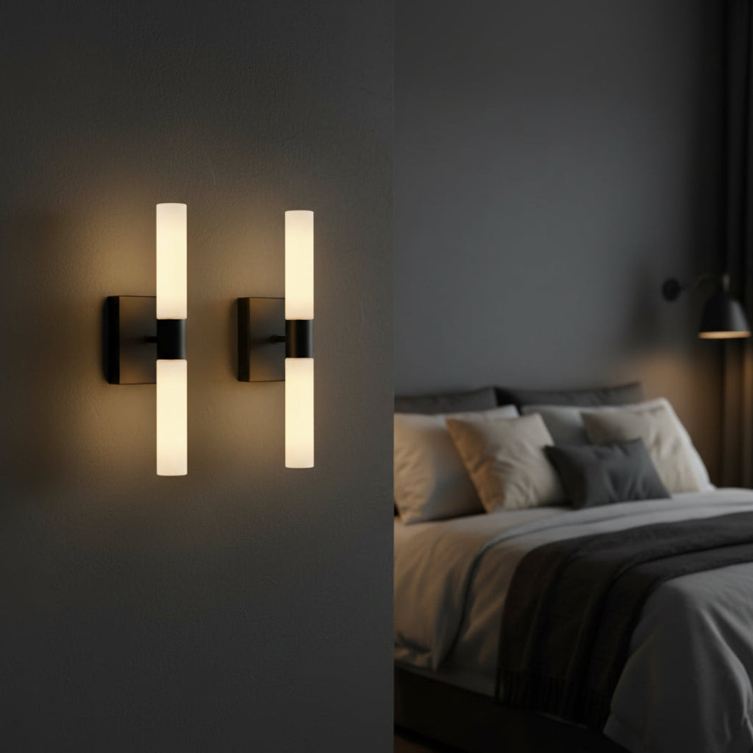 Modern White Glass LED Wall Lamp – Decorative Ambient Wall Light