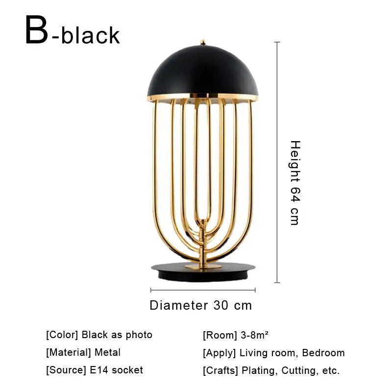 Nordic Table Lamp – Fabric Shade LED Light