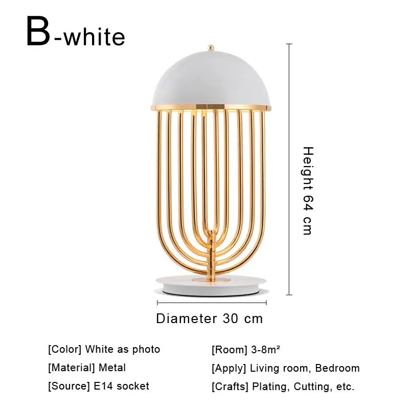 Nordic Table Lamp – Fabric Shade LED Light