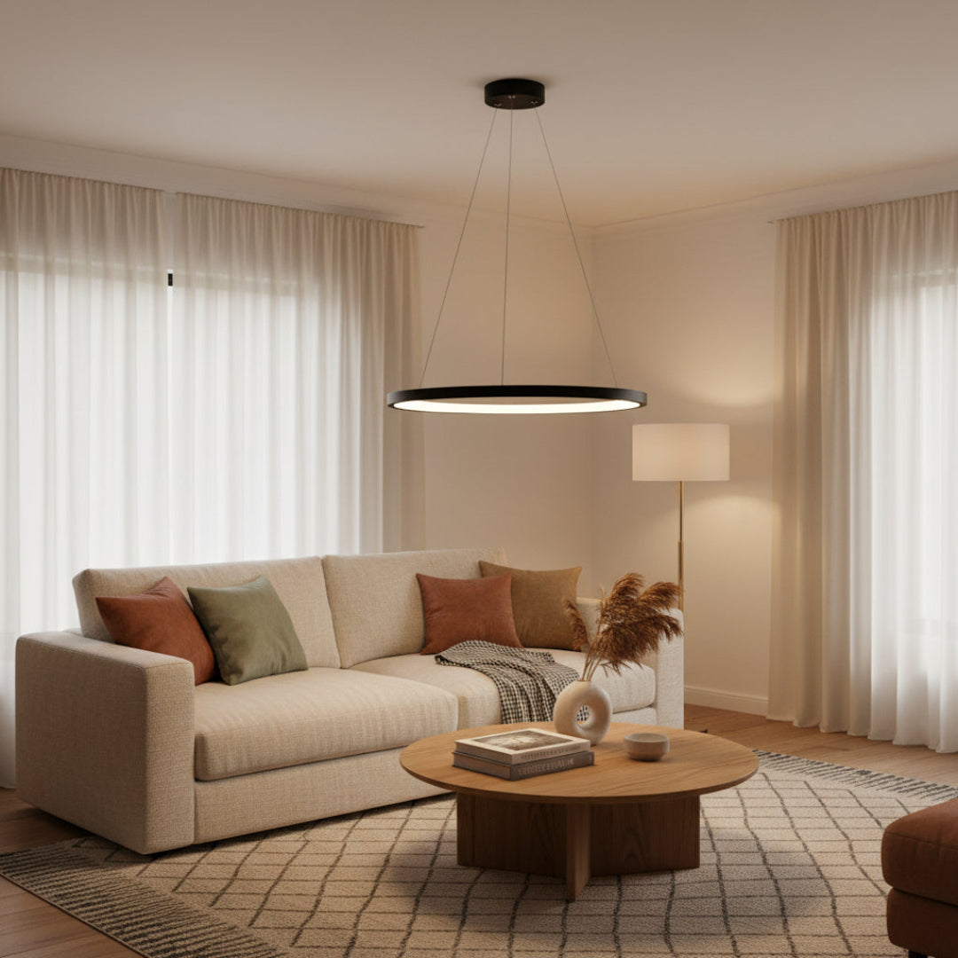 Circular LED Pendant Light – Minimal Ring Design