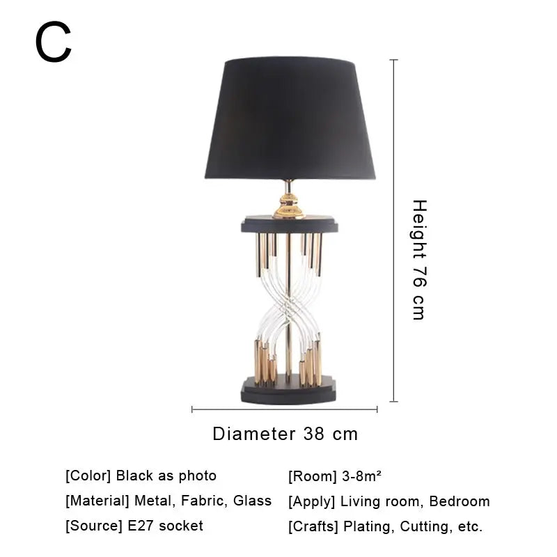 Nordic Table Lamp – Fabric Shade LED Light