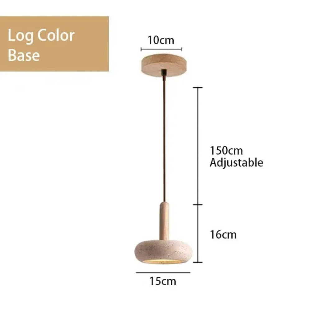 Natural Stone Pendant Light – Warm LED Glow