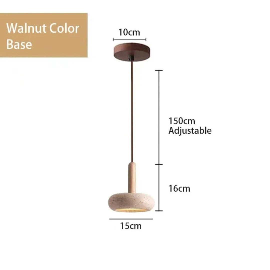 Natural Stone Pendant Light – Warm LED Glow