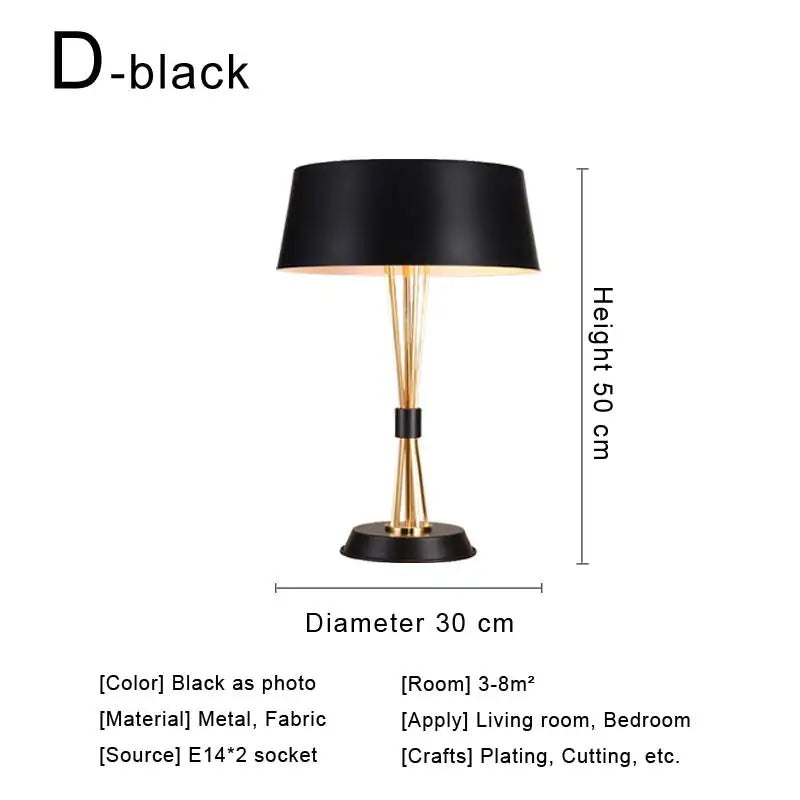 Nordic Table Lamp – Fabric Shade LED Light