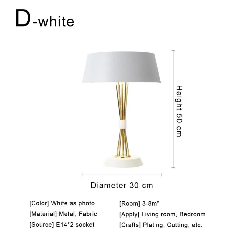 Nordic Table Lamp – Fabric Shade LED Light
