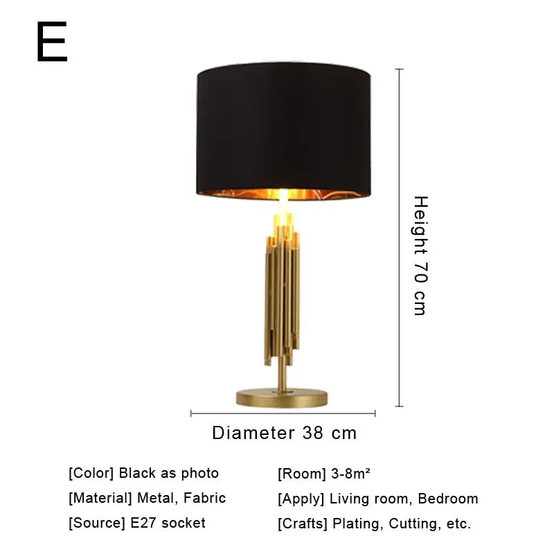 Nordic Table Lamp – Fabric Shade LED Light