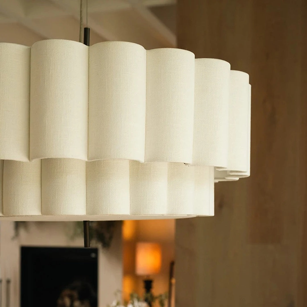 Linen Pendant Light – Modern Retro Chandelier