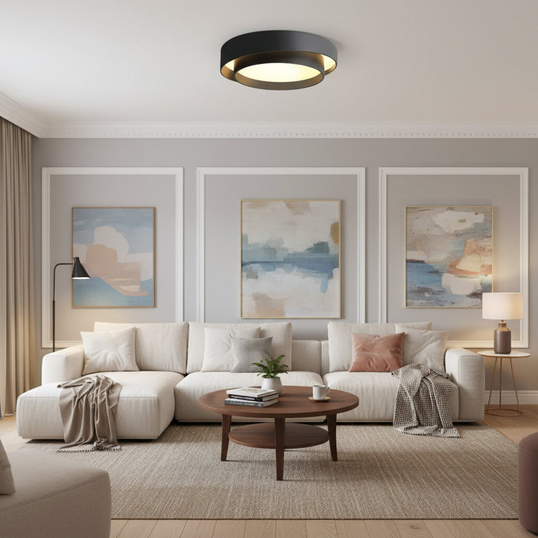 Concentric Ring LED Ceiling Light – Modern Style