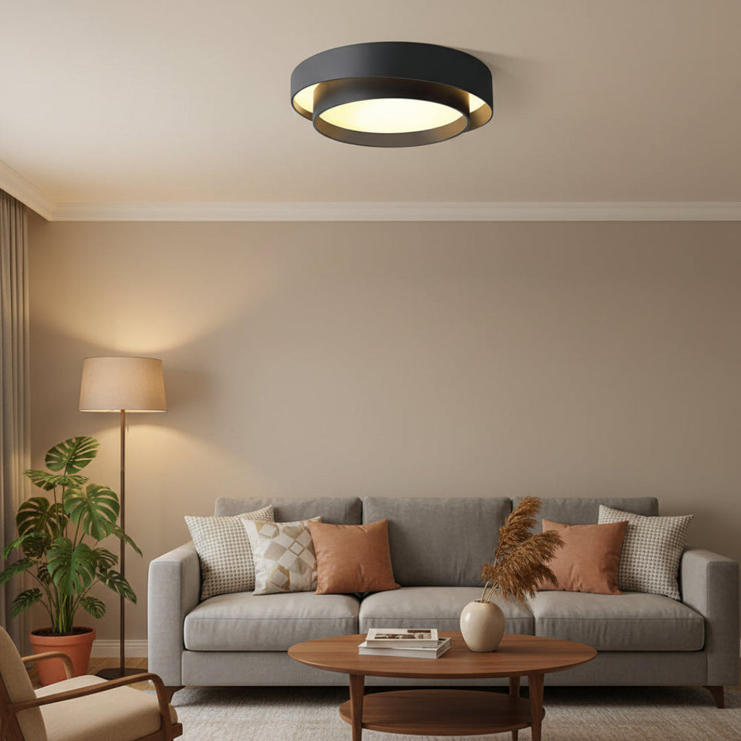 Concentric Ring LED Ceiling Light – Modern Style