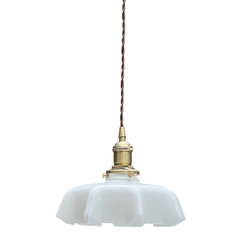 Scalloped Glass Pendant Light – Glass Shade