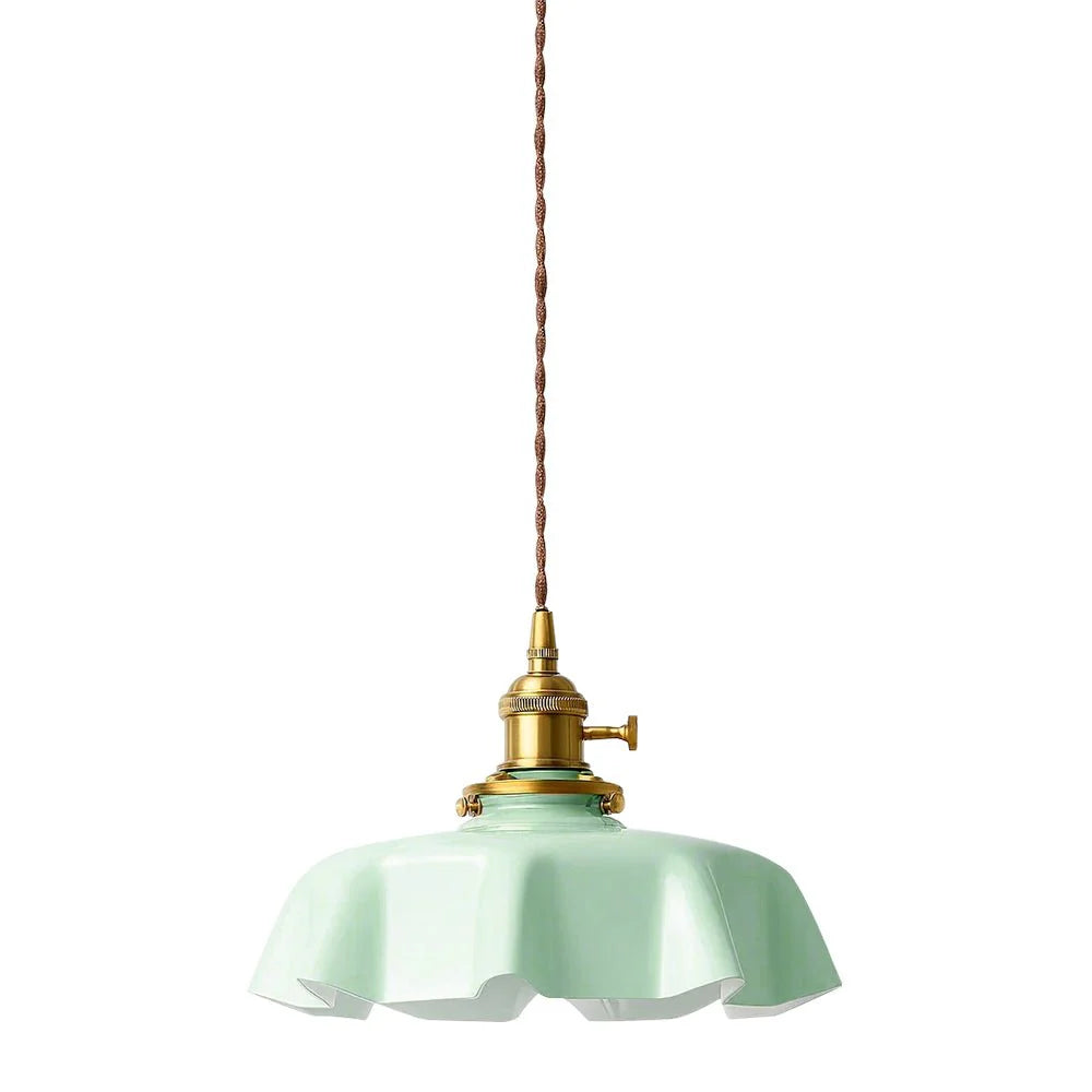 Scalloped Glass Pendant Light – Glass Shade