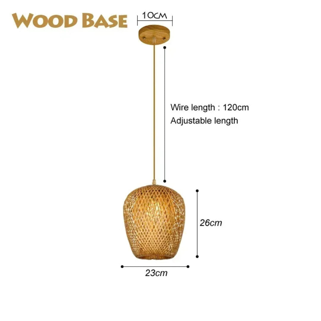 Woven Bamboo Pendant Light – Natural Rattan Shade