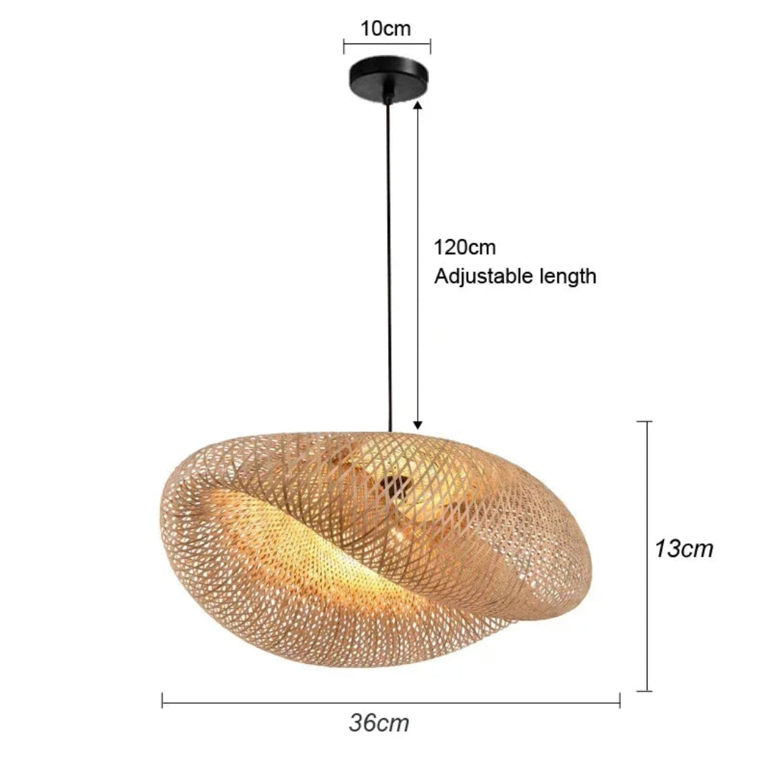 Woven Bamboo Pendant Light – Natural Rattan Shade