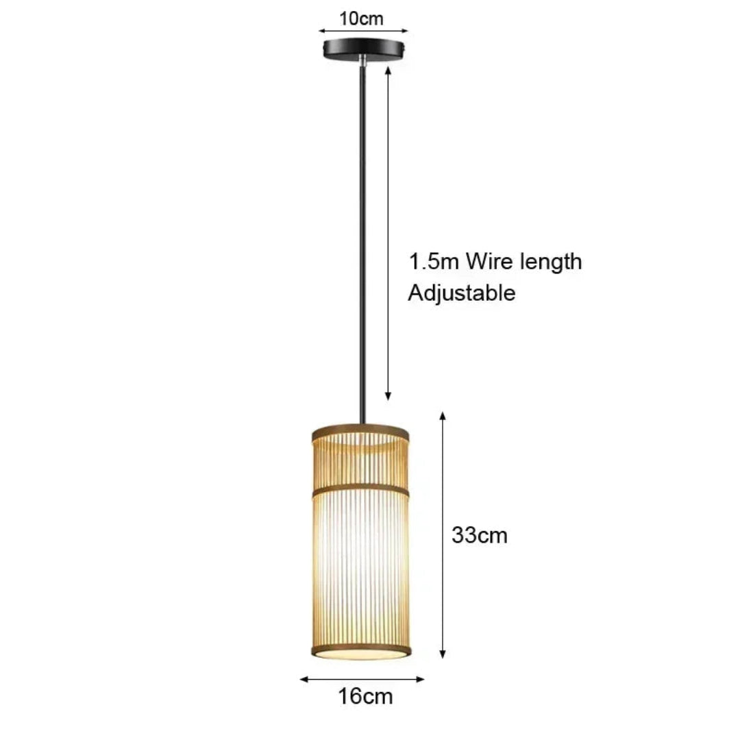 Woven Bamboo Pendant Light – Natural Rattan Shade