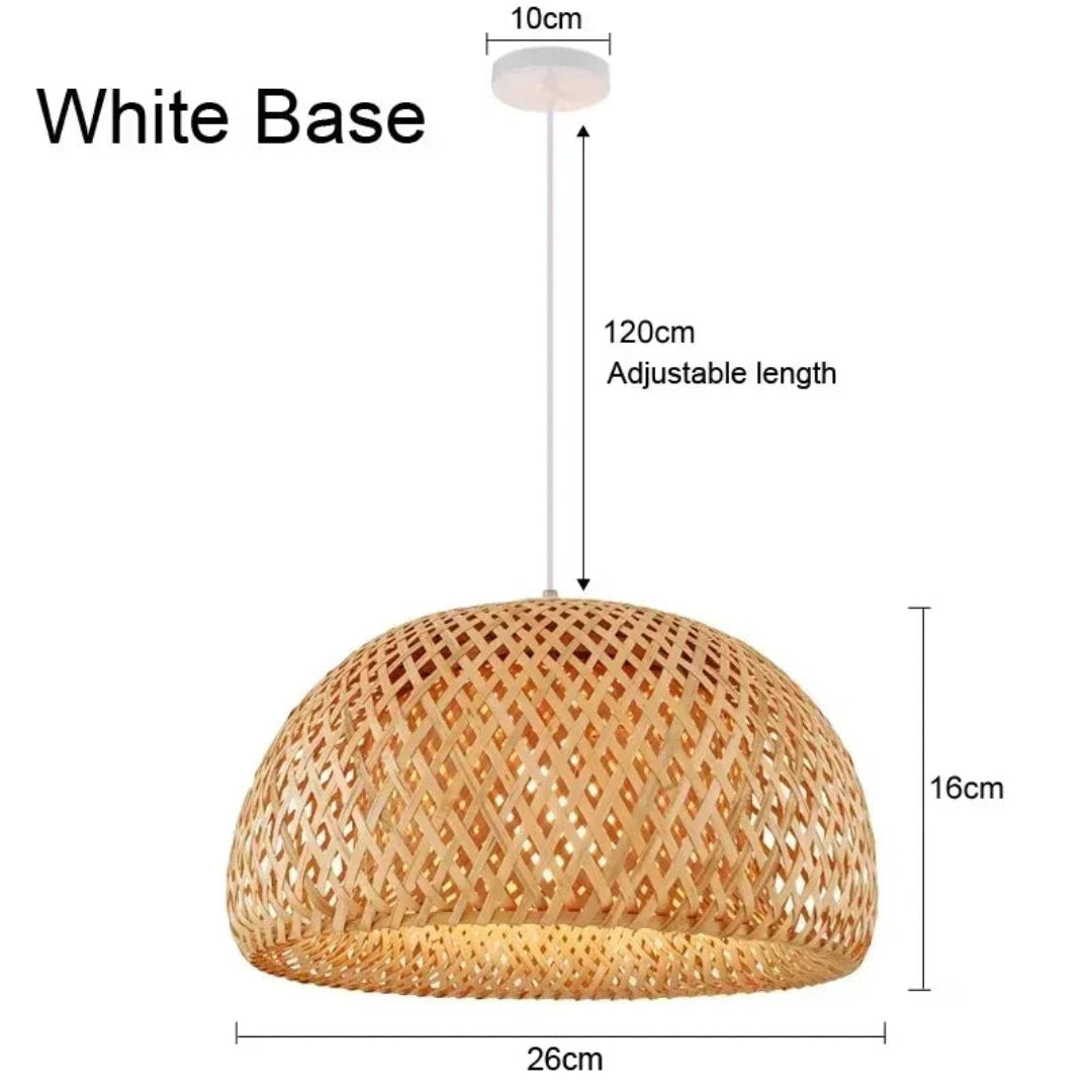 Woven Bamboo Pendant Light – Natural Rattan Shade