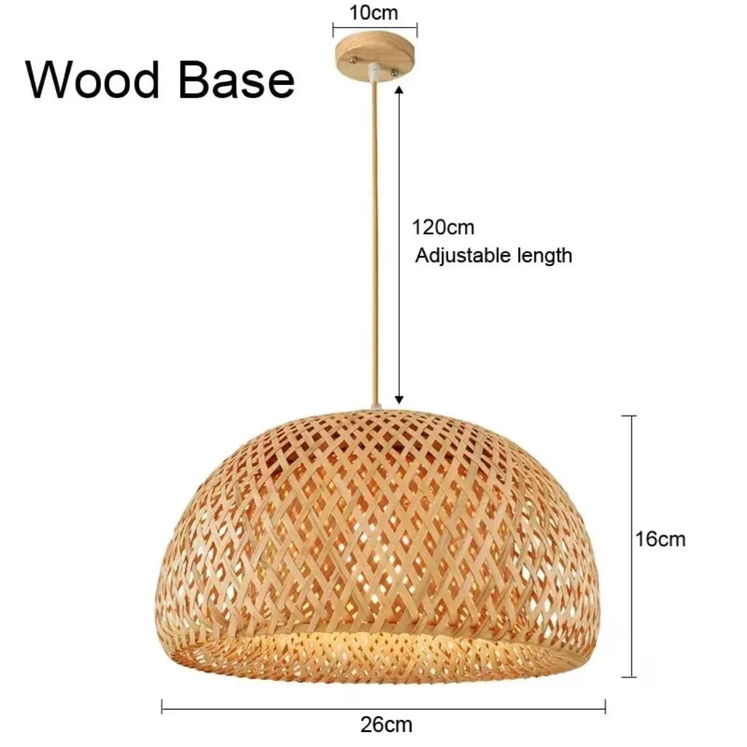 Woven Bamboo Pendant Light – Natural Rattan Shade